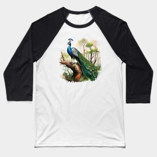 Peafowl Baseball T-Shirt